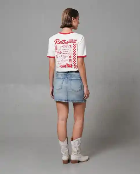 Falda Mujer Azul Talla 14 249G000_AZU174021 Rifle