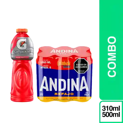 Combo Andina Refajo + Gatorade Bebida Frutas Tropicales