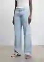 Pantalón Jean Chino Tejano Claro Talla 34 Mujer Mango