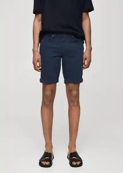 Bermuda Nepto Indigo Talla 44 Hombre Mango