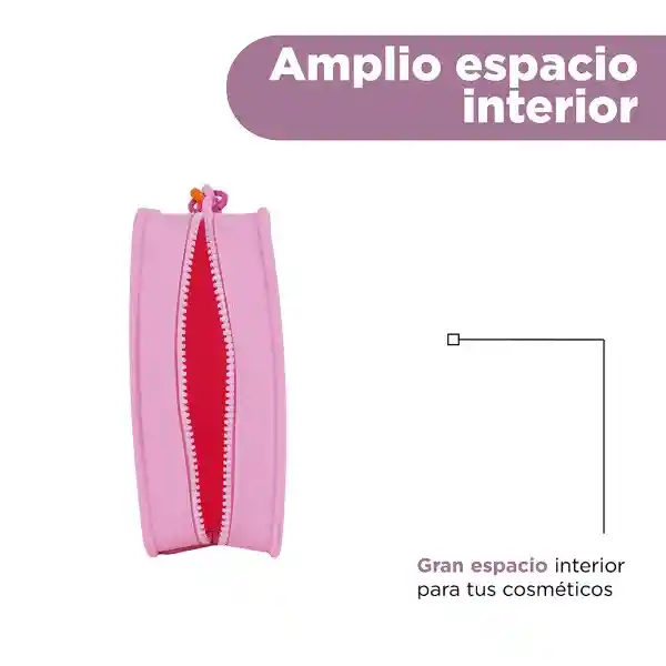 Cosmetiquera Serie Chicas Súper Poderosas Rosa Cuadrada Miniso