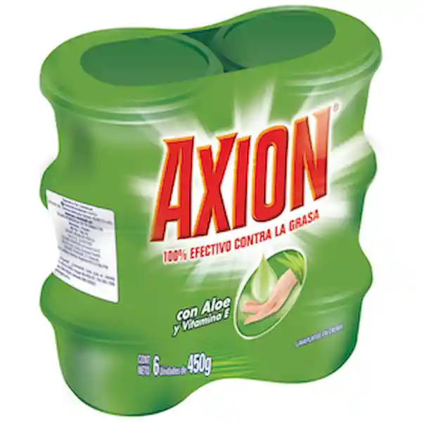 Lavaplatos en Crema Axion Aloe y Vitamina E 450 g x 6und