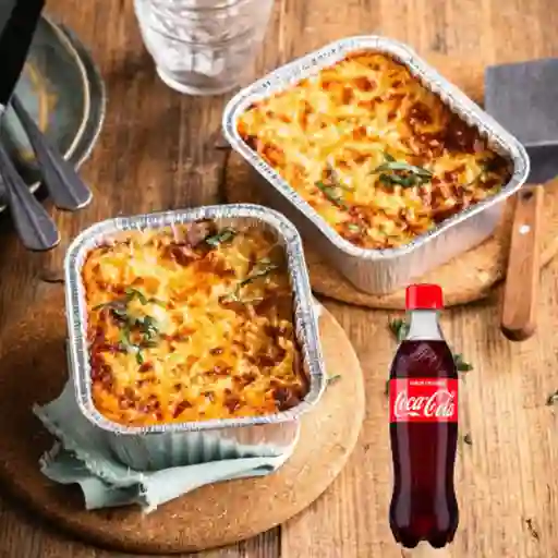 Lasagna mixta 350gr + cocacola 250ml