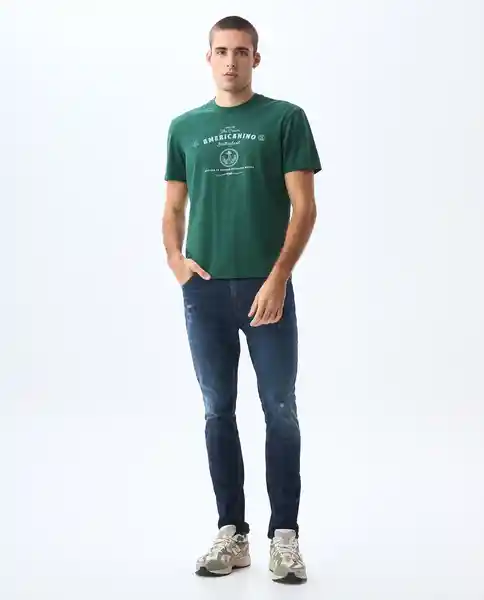 Camiseta Hombre Verde Talla M 841G023_VER195511 Americanino