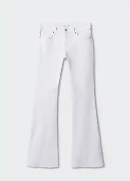 Jean Flare Blanco Talla 52 Mujer Mango