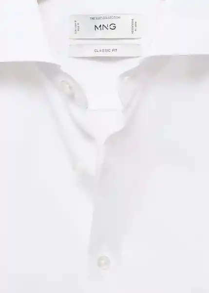 Camisa Alfred Blanco Talla M Hombre Mango
