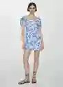 Vestido Garci Offwhite Talla 18 Mujer Mango