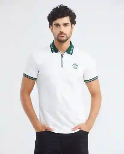 Camiseta Polo Zipper Crudo Prístino Claro Talla XL Chevignon