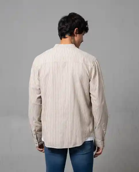 Camisa Hombre Beige Talla M 112G003 Rifle