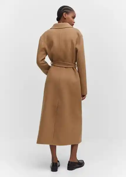 Abrigo Ranch Camel Talla 24 Mujer Mango