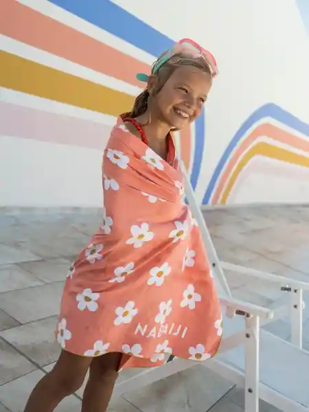 Nabaiji Toalla de Microfibra Rosa Talla L 80 x 130 cm