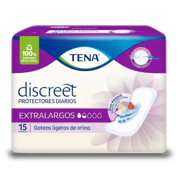 Tena Protectores Diarios Femeninos Extra Largos