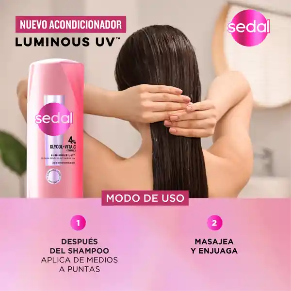 Acondicionador Sedal Glycolic 5x Luminoso Por 100h