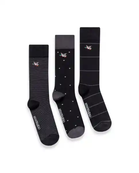 Pack Medias Gift Masculino Talla 10-12 Sur999997 Chevignon
