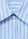 Camisa Rialto Celeste Talla L Mujer Mango