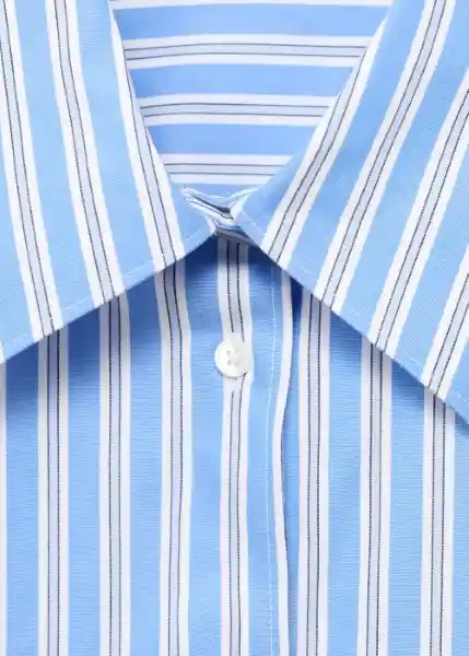 Camisa Rialto Celeste Talla L Mujer Mango