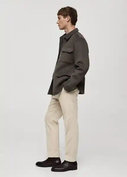Pantalón Pierreb Piedra Talla 40 Hombre Mango