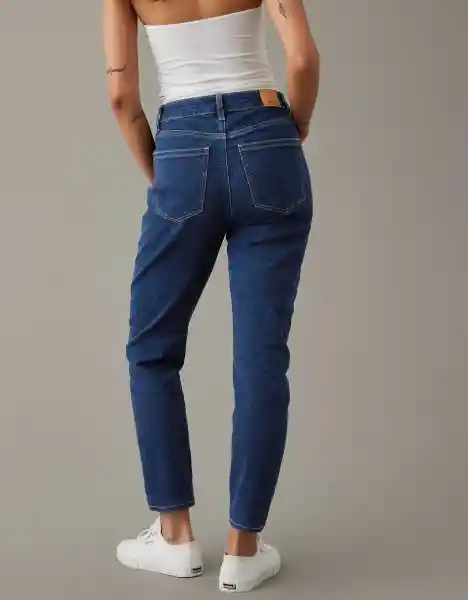 Jean Mom Mujer Azul Talla 6 American Eagle