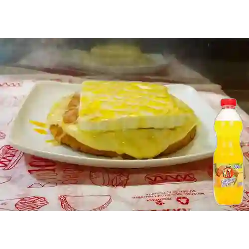 Combo Arepa de Chócolo Doble +Hit Naranja Piña 500ml