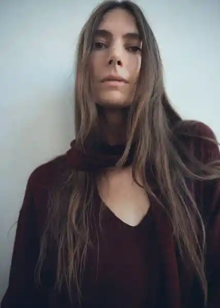 Jersey Laia Vino Talla L Mujer Mango