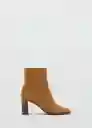 Botines Tope Camel Talla 39 Mujer Mango