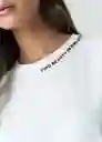 Camiseta Mujer Crudo Puro Claro Talla L 402G073 Naf Naf