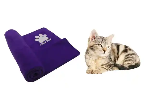 Hally Pets Cobija Térmica Mediana 70 cm x 70 cm Morado T3002