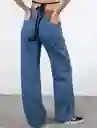 Jean Luces Mujer Azul Índigo Medio Talla 8 Naf Naf