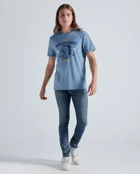  Camiseta Hombre Color Azul Talla Xs 841E012 AMERICANINO 