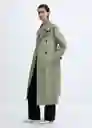 Gabardina Trench Angela Khaki Talla 24 Mujer Mango