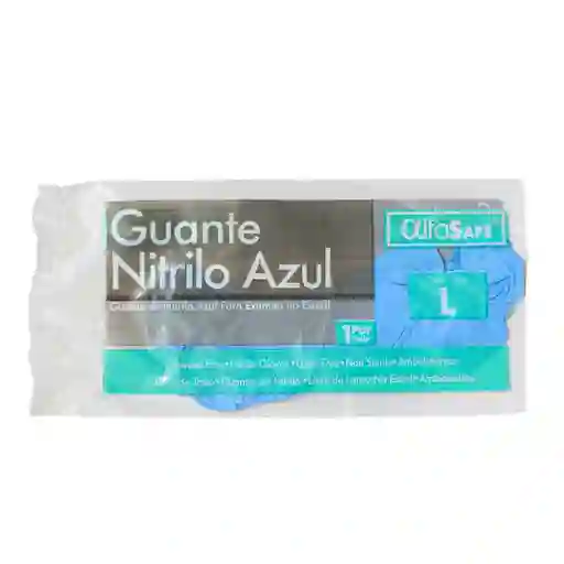 Alfa Safe Guante Nitrilo Azul T L