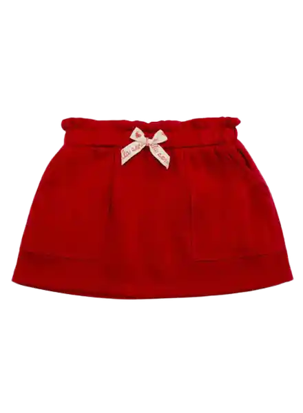 Falda Telas Varias Rojo Talla 2T People