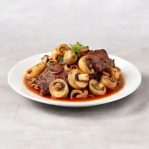 Punta Gorda Encebollada en Champiñones