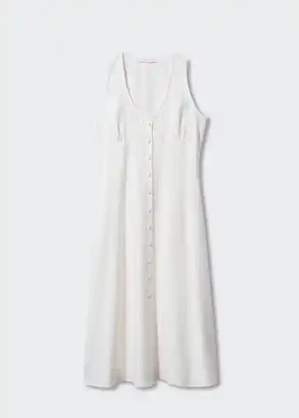 Vestido Minerva-H Blanco Talla L Mujer Mango