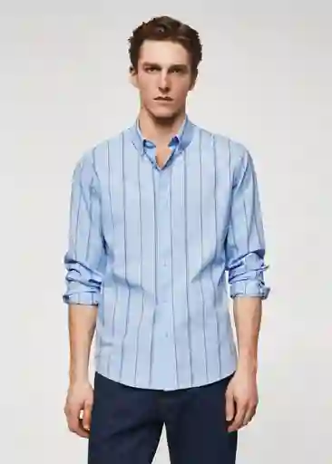 Camisa Esen Azul Talla XS Hombre Mango