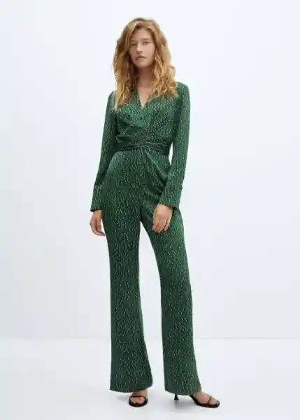 Enterizo Mono Slay-W Verde Talla XS Mujer Mango