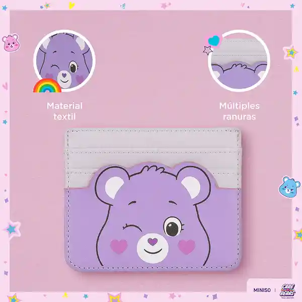 Tarjetero Colección Care Bears Morado Miniso