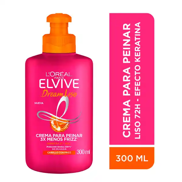 Crema Para Peinar L'Oreal París Elvive Dream Liso 300 mL