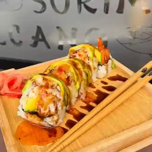 Combo dragon roll + tea hatsu rojo