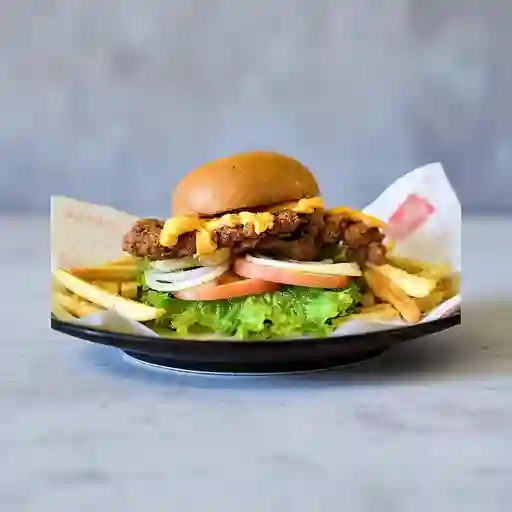 Hamburguesa de pollo sencilla