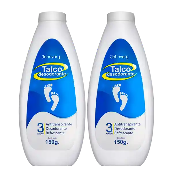 Johnvery Talco Desodorante Antibacterial 150 g