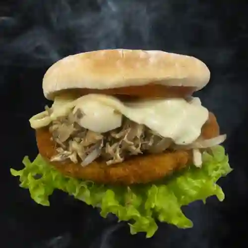 Hamburguesa Pollo Apanado Sencilla