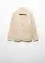 Sobrecamisa Over 3 Beige Talla 19 Teen Niños Mango