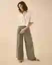 Pantalón Verde Velado Medio Talla 12 632G000 Esprit