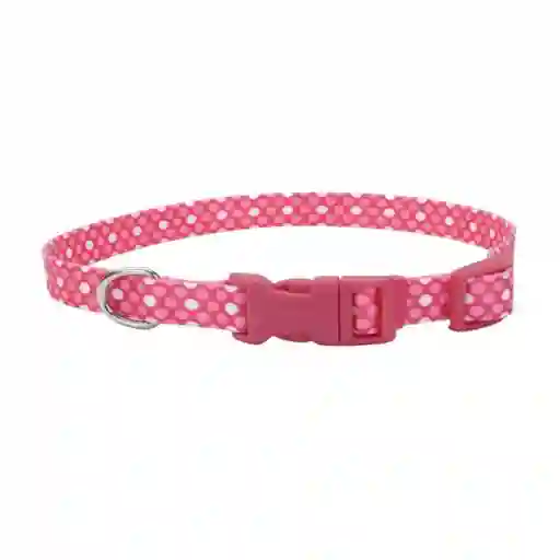 Collar Ajustable Perro Coastal Styles Polka Rosado Large