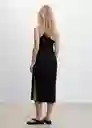 Vestido Sprio4 Negro Talla 24 Mujer Mango