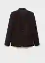 Blazer Americana Bergen Chocolate Talla S Mujer Mango
