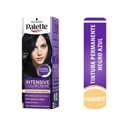 Palette Tinte Permanente Intensive Color Creme 1-1 Negro Azul 