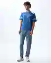Camiseta Hombre Azul Talla S 841G007_AZU194039 Americanino