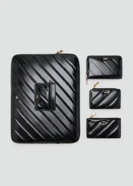 Funda G Diagonal Negro Talla 99 Mujer Mango